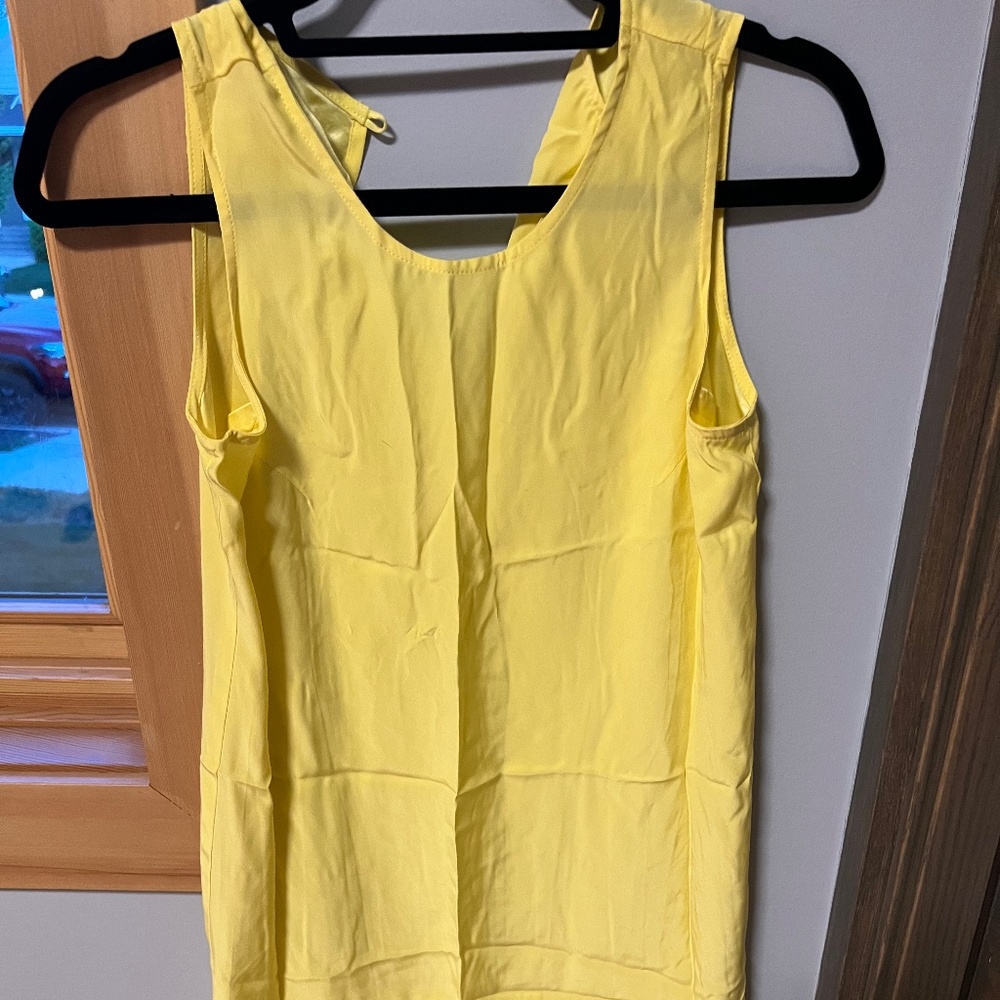 NWOT Amanda Uprichard size P yellow silk dress